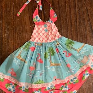 Eleanor Rose Flamingo Dress